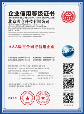 信用等級證書